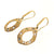 14K Yellow Gold 'Etruscan' Style Cut-Out Diamond Earrings