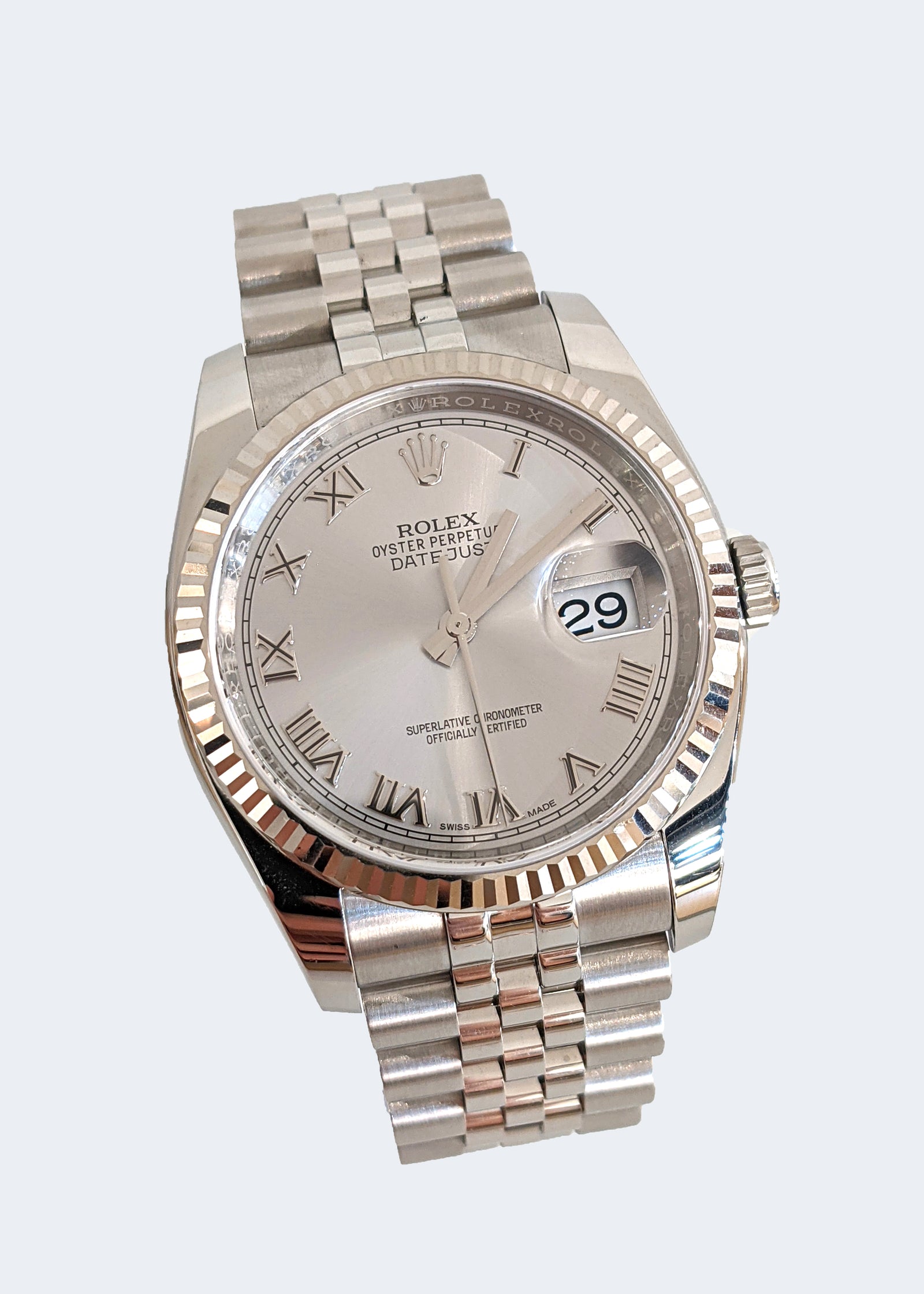 18K White Gold and Stainless Steel Rolex Datejust 116234