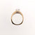 14K White and Yellow Gold Engagement Ring and Band Combination
