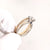 14K White and Yellow Gold Engagement Ring and Band Combination