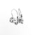 14K White Gold Lever Back Diamond Drop Earrings
