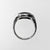 14K White Gold Black Onyx Signet Style Men's Ring