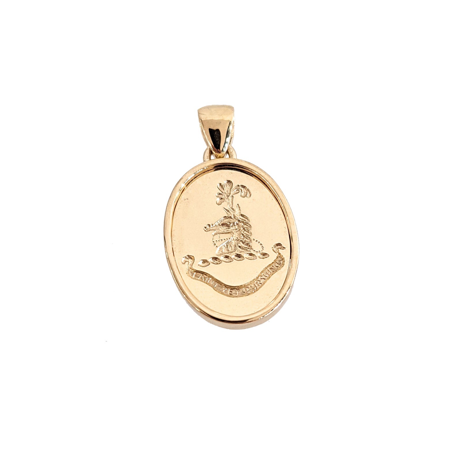Custom Family Crest Pendant In Your Choice of Gold Carat and Colour