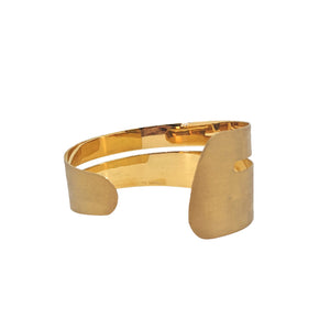 14K Yellow Gold 'Modern Art' Asymmetrical Cuff Style Bracelet