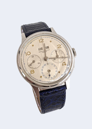 S/S Baume and Mercier Triple Date Chronograph Yr 1952