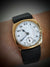 9K Solid Yellow Gold Magno Watch by JW With Enamel Dial Circa 1920