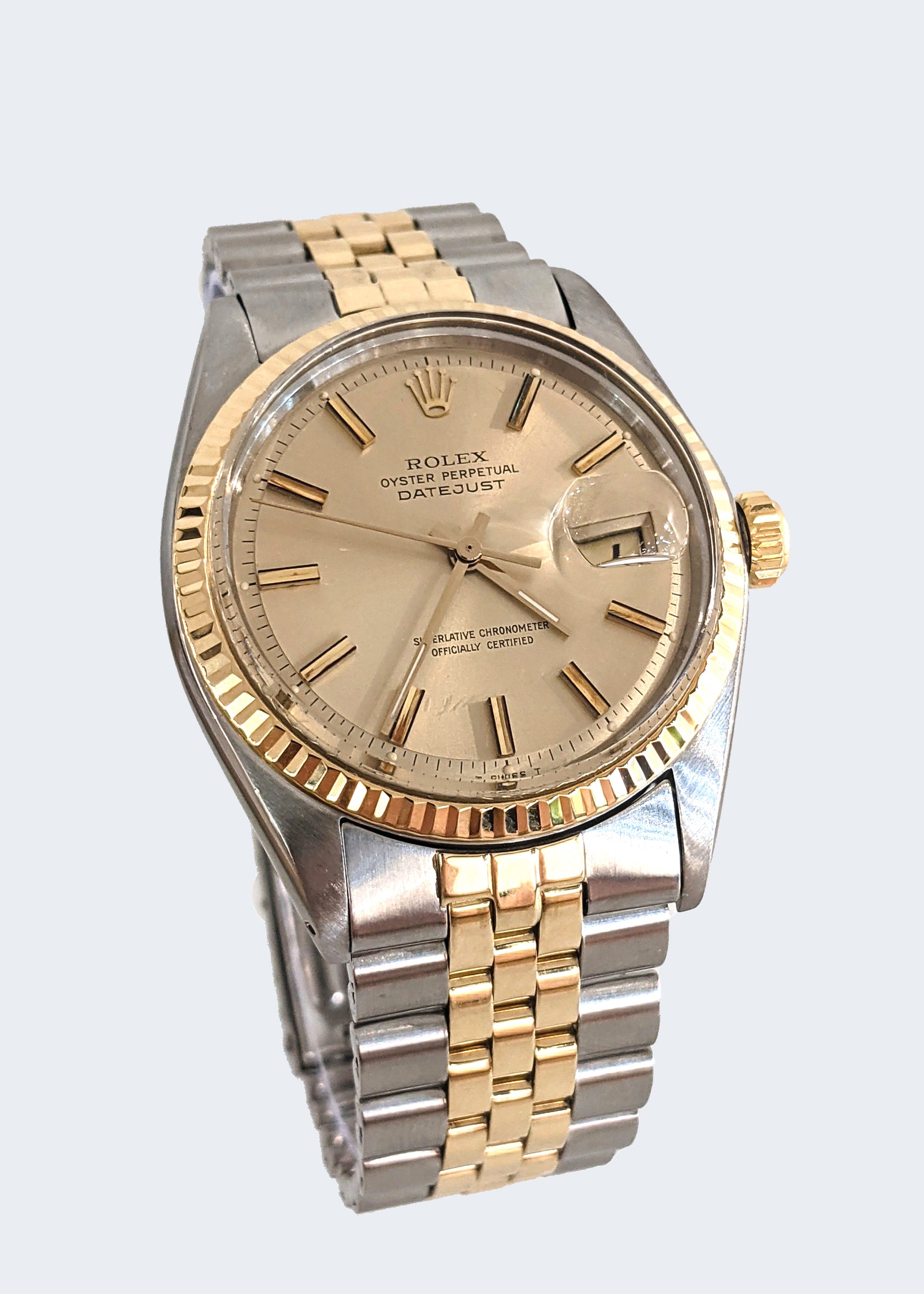 Stainless Steel and 18K Yellow Gold Rolex Datejust Ref 1601