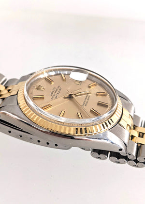 Stainless Steel and 18K Yellow Gold Rolex Datejust Ref 1601