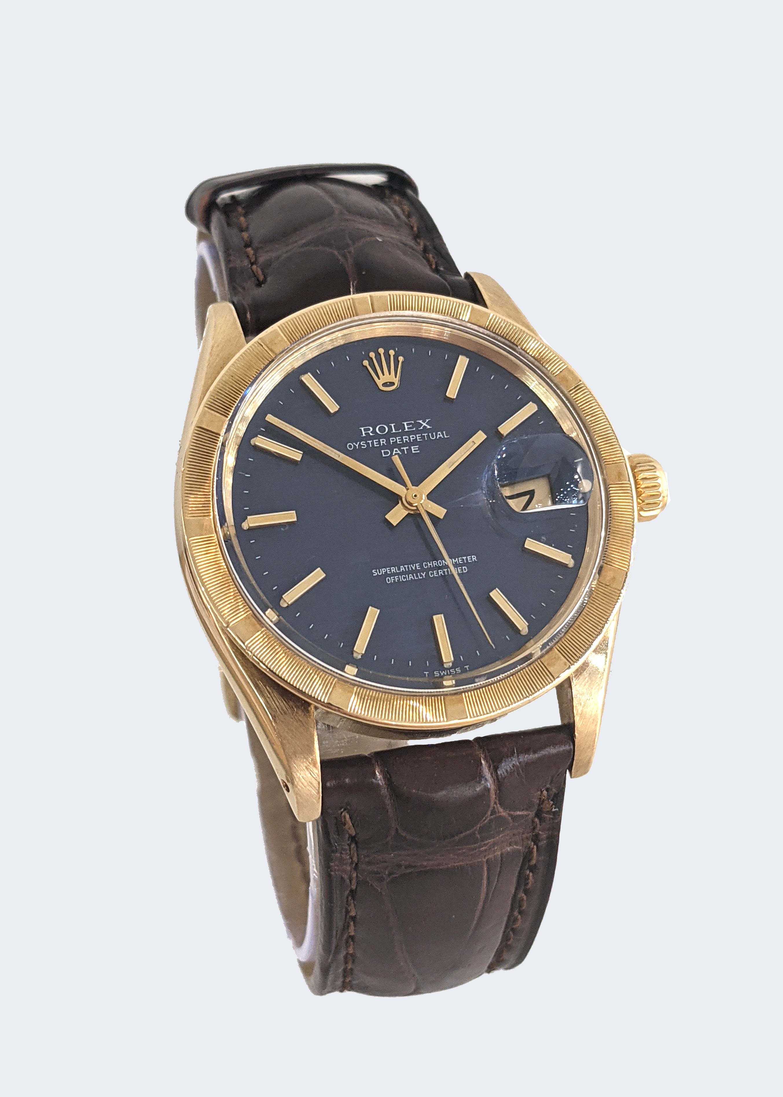 18K Yellow Gold Rolex Date Oyster Perpetual Ref #1501 - Francis Jewellers