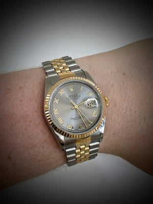 18K Y/G and S/S Rolex Datejust Ref 16233 Circa 1990