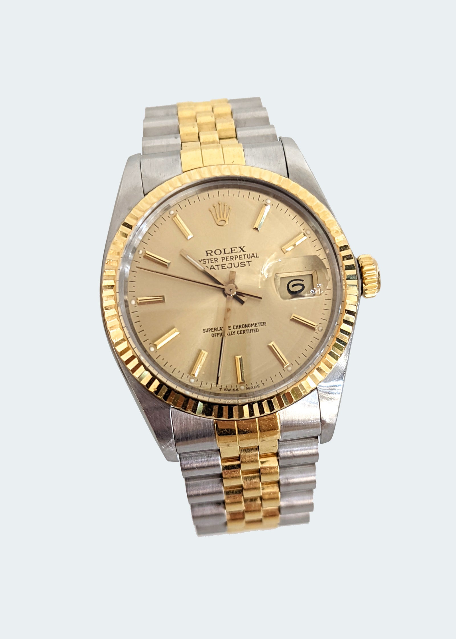18K Y/G and S/S Rolex Datejust Reference 16013 Yr. 1987