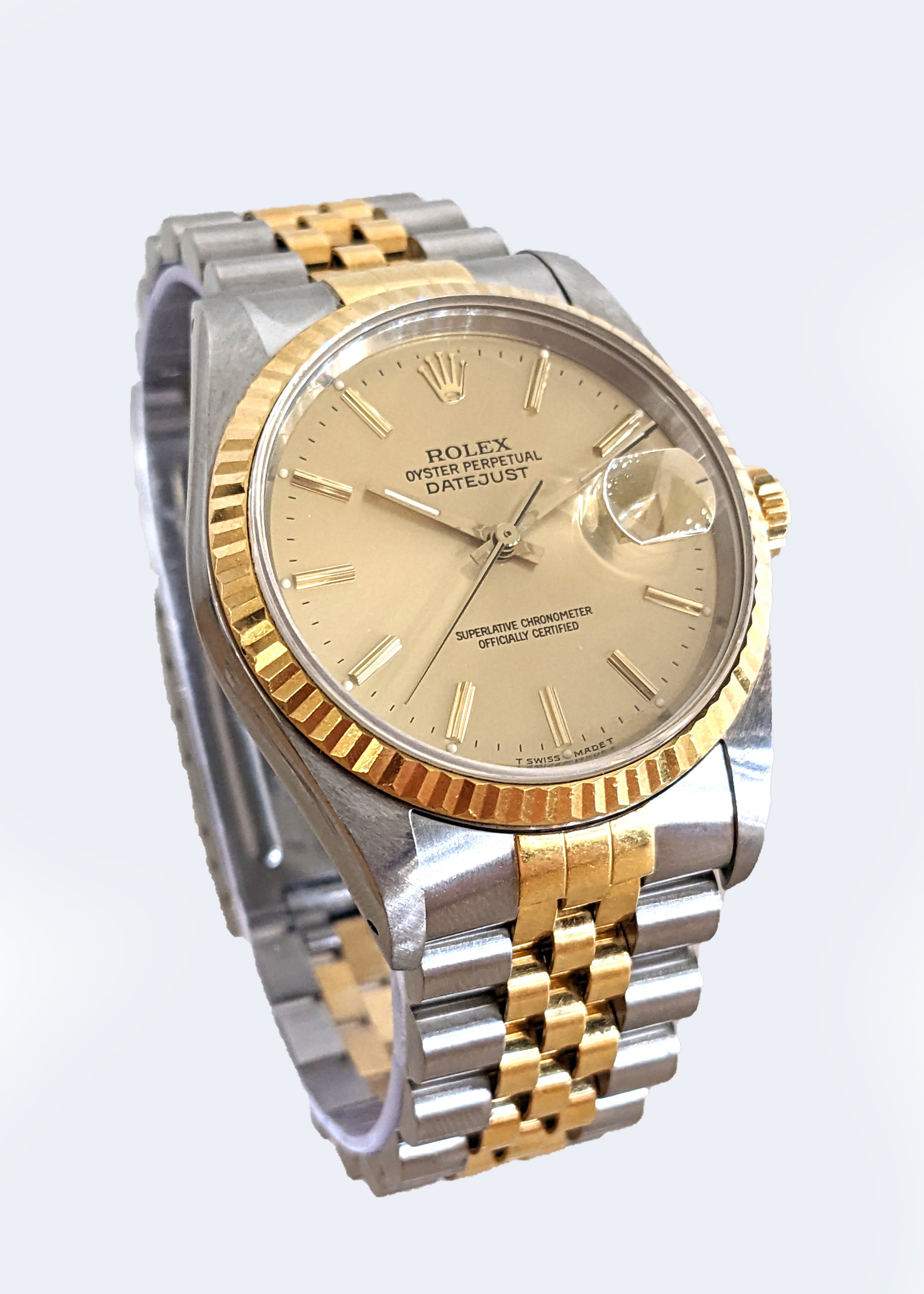 18K and S/S Rolex Datejust Wrist Watch Reference16233