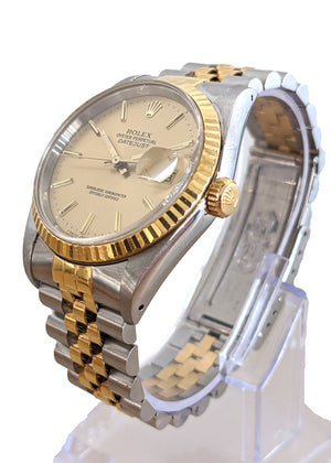 18K and S/S Rolex Datejust Wrist Watch Reference16233