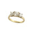 18K Yellow Gold Hand Made Trinity Setting Diamond Ring