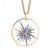 14K W&Y Gold "Supernova" Sapphire and Diamond Medallion Pendant