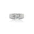 Platinum Diamond Modern Tension Set Engagement Ring