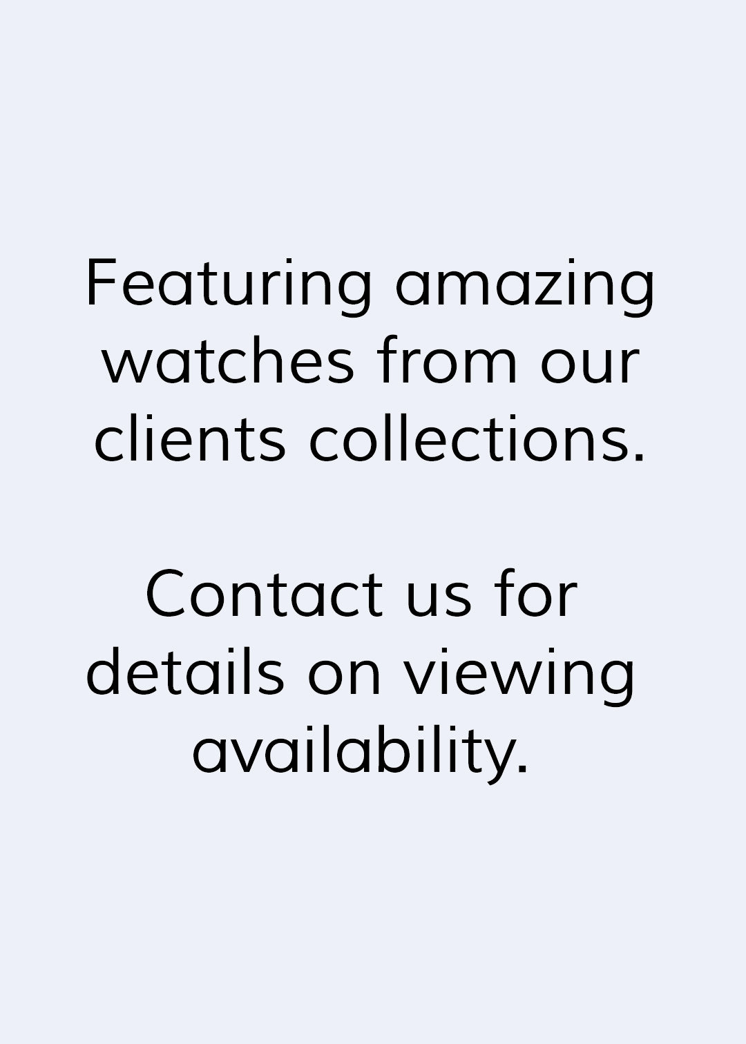 Private Collection Watches