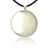 14K White Gold Agate "Droosie" Carved Moon Pendant