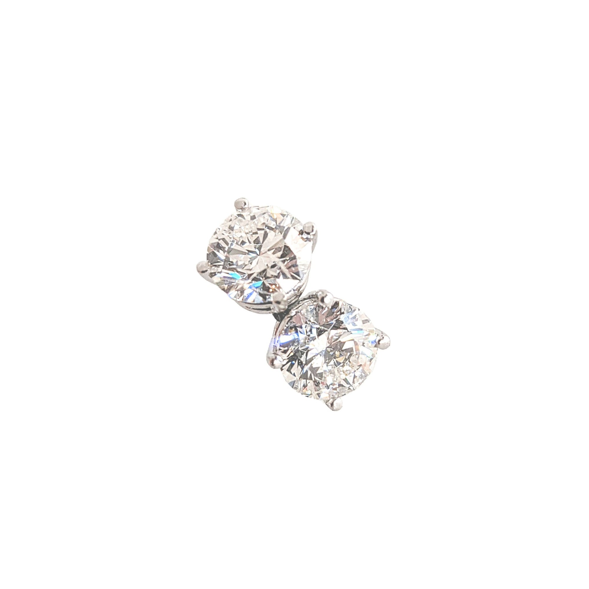 2.15ctw Lab Grown Diamond Stud Earrings with Friction Posts