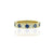 14K Yellow Gold Sapphire and Diamond Band Style Ring