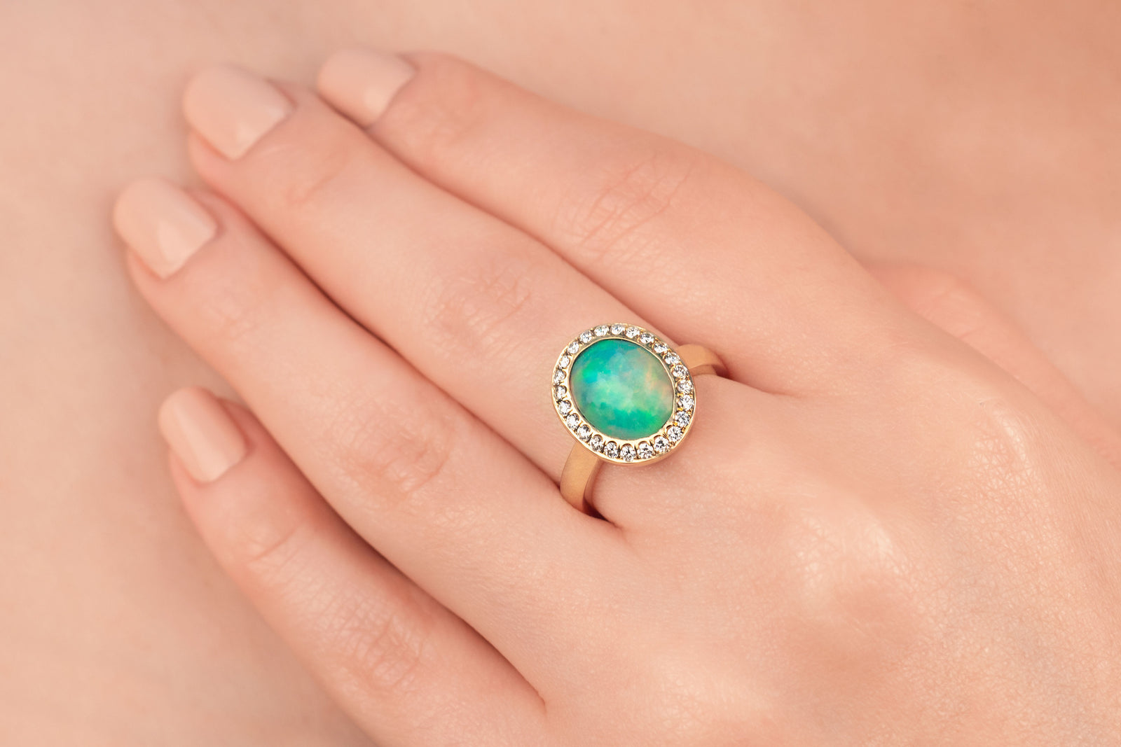Opal and Diamond Ring