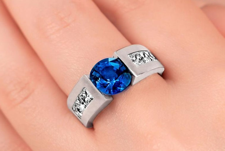 Sapphire and Diamond Ring