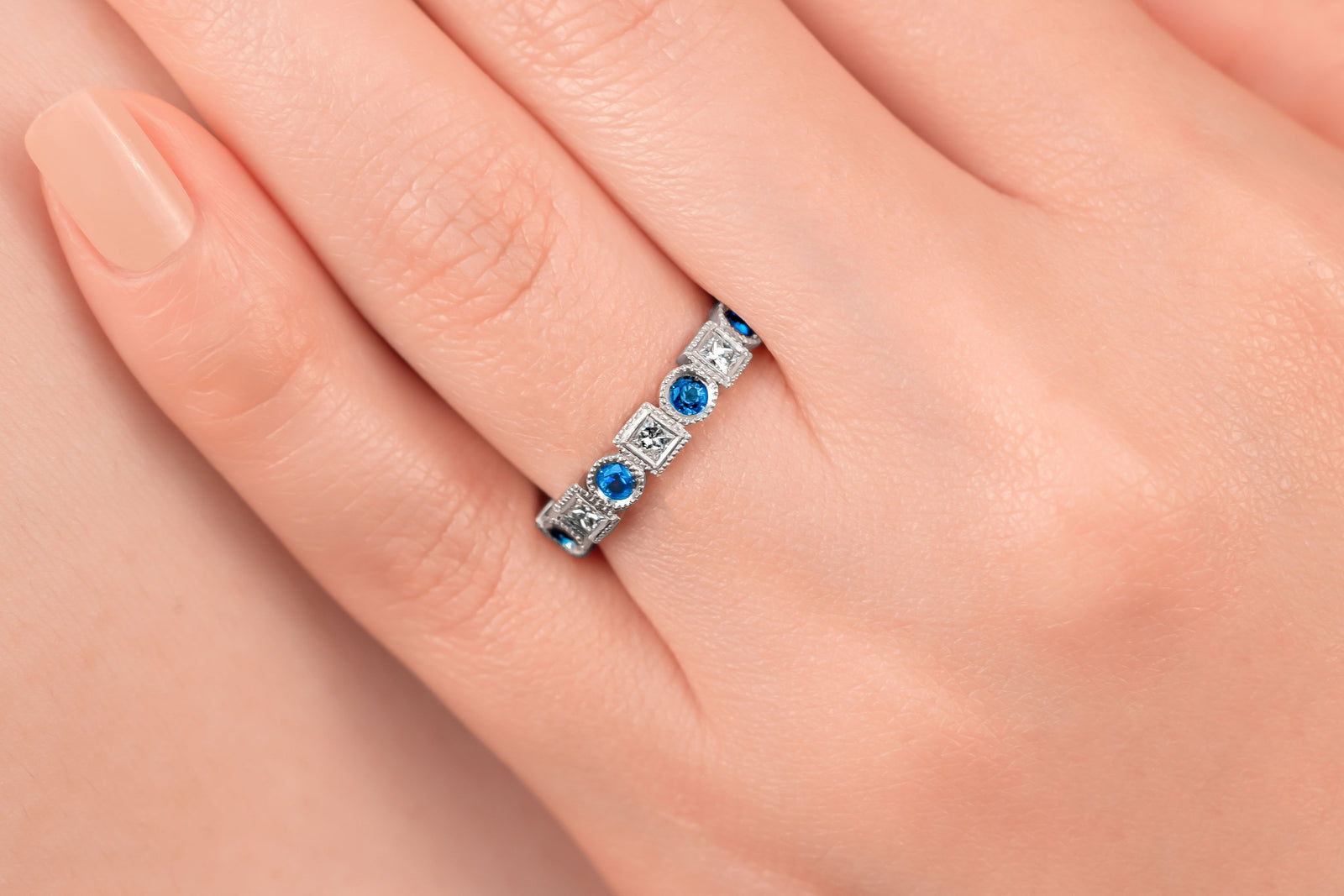 Sapphire and Diamond Band