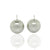 14K W/G Hand Made Globe Style Earrings With A Brushed Finish