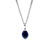 14K W/G Reversible Engravable Blue Sapphire and Diamond Pendant