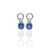 14K White Gold Tanzanite and Diamond French Back Earrings